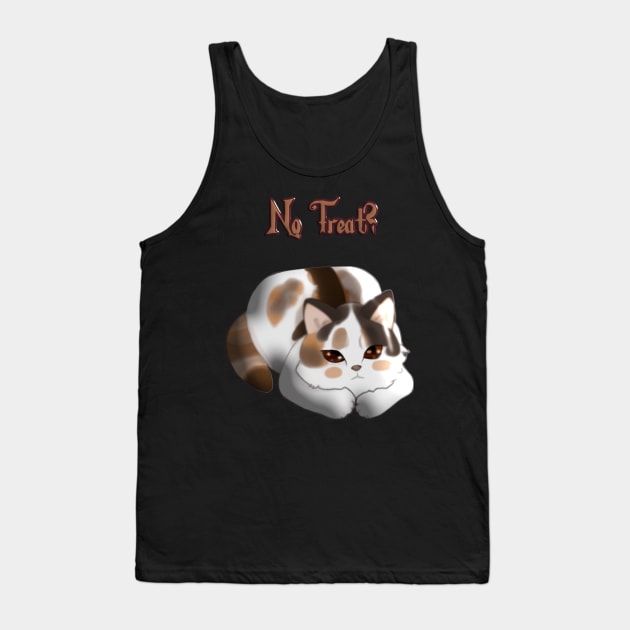 Treat Hungry Calico Kitty With Begging Eyes Tank Top by Cattingthere